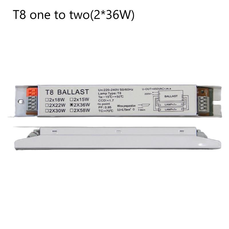 T5/T8 AC 220-240V Wide Voltage Electronic Ballast for Efficient Instantaneous Starting for Supermarket/Office/Household Lighting
