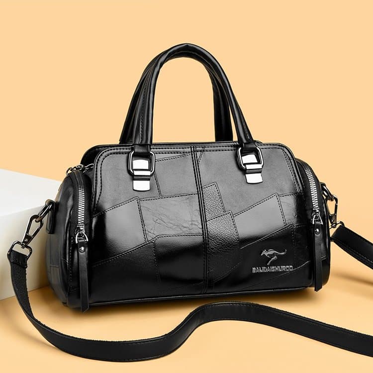 Large capacity temperament versatile shoulder messenger women s bag чёрный