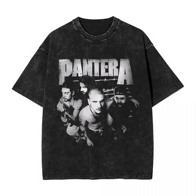 PANTERA Band Power Metal Music Album Print T-shirts Woman Men Washed Cotton Tees Men Women Short Sleeve Tops