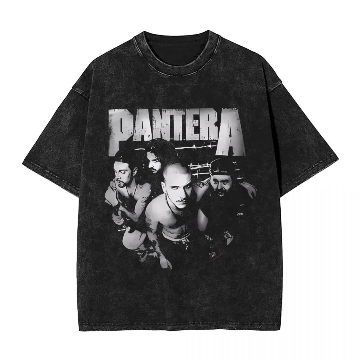 PANTERA Band Power Metal Music Album Print T-shirts Woman Men Washed Cotton Tees Men Women Short Sleeve Tops S