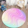 Circular Carpet In Galaxy Space Living Room Bedroom Bathroom Soft Flange Floor  Decoration Non Slip