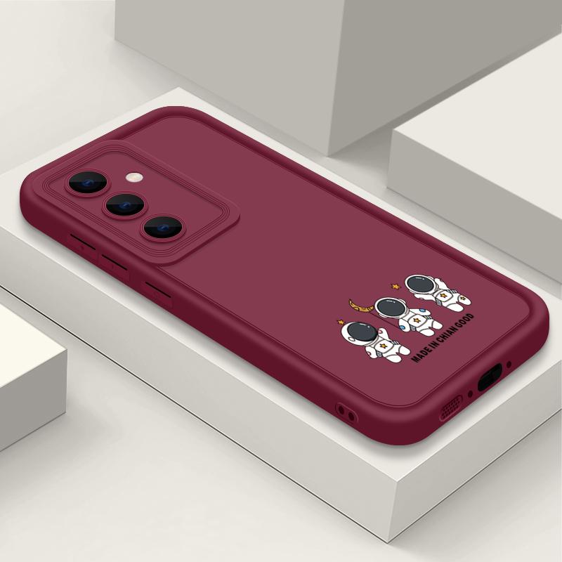 Little Astronaut Print Soft Shockproof Phone Case For Samsung S25 Ultra S24 FE S23 Plus S22 A56 A36 A16 A55 A06 A05 A15 A35 A54 Matte TPU Bumper Cover