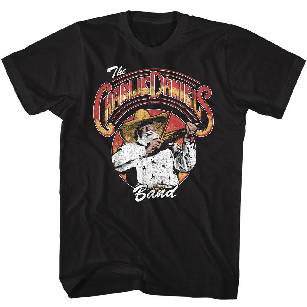 The Charlie Daniels Band Charlie Rocking The Fiddle Men s T Shirt Rock Merch S