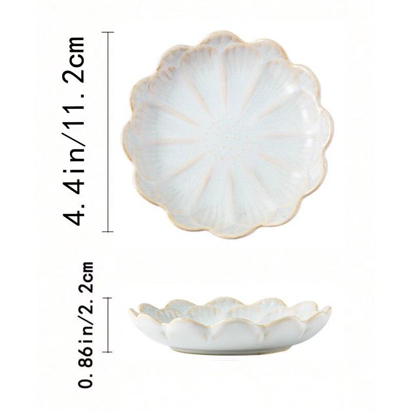 De'ou Starry Kiln-Glazed Ceramic Flower Dish Set