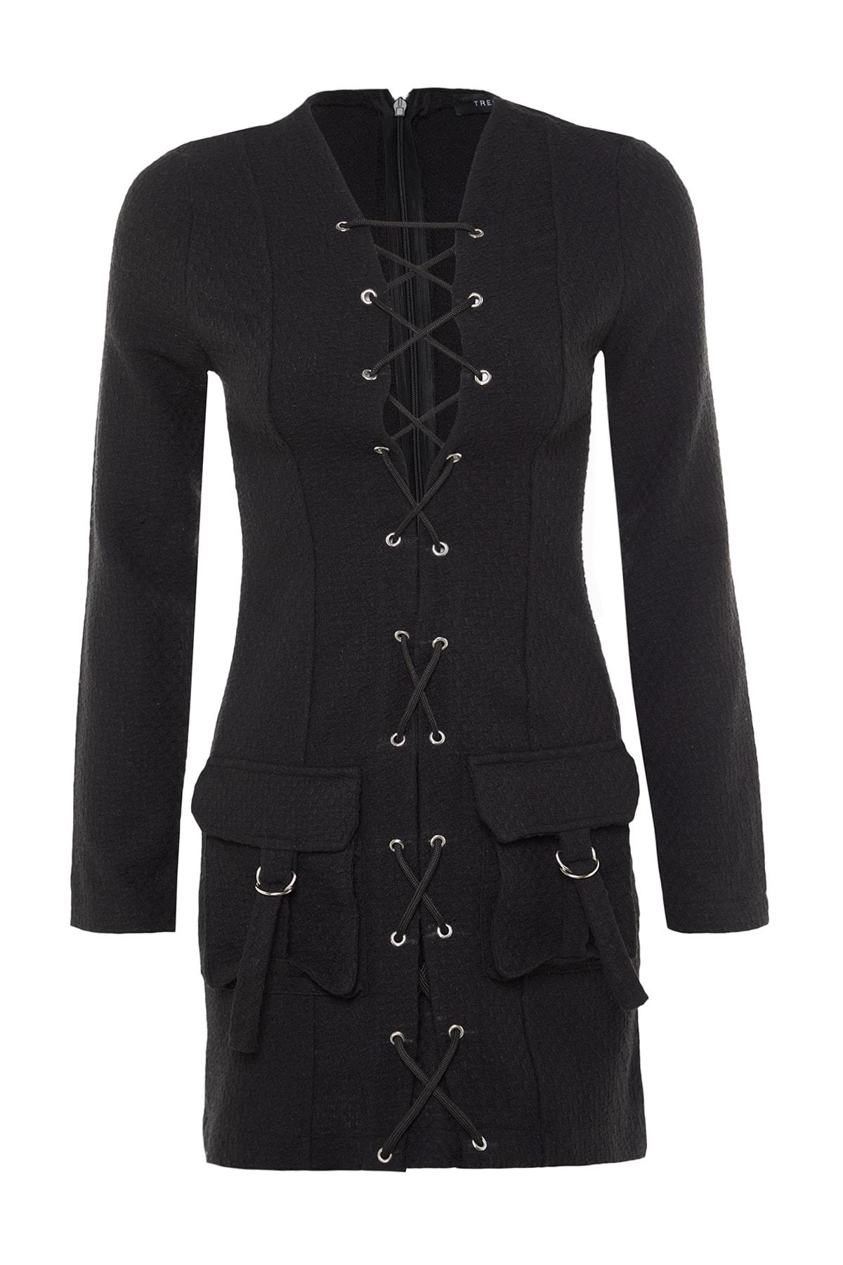 

Платье - Черный - Облегающее