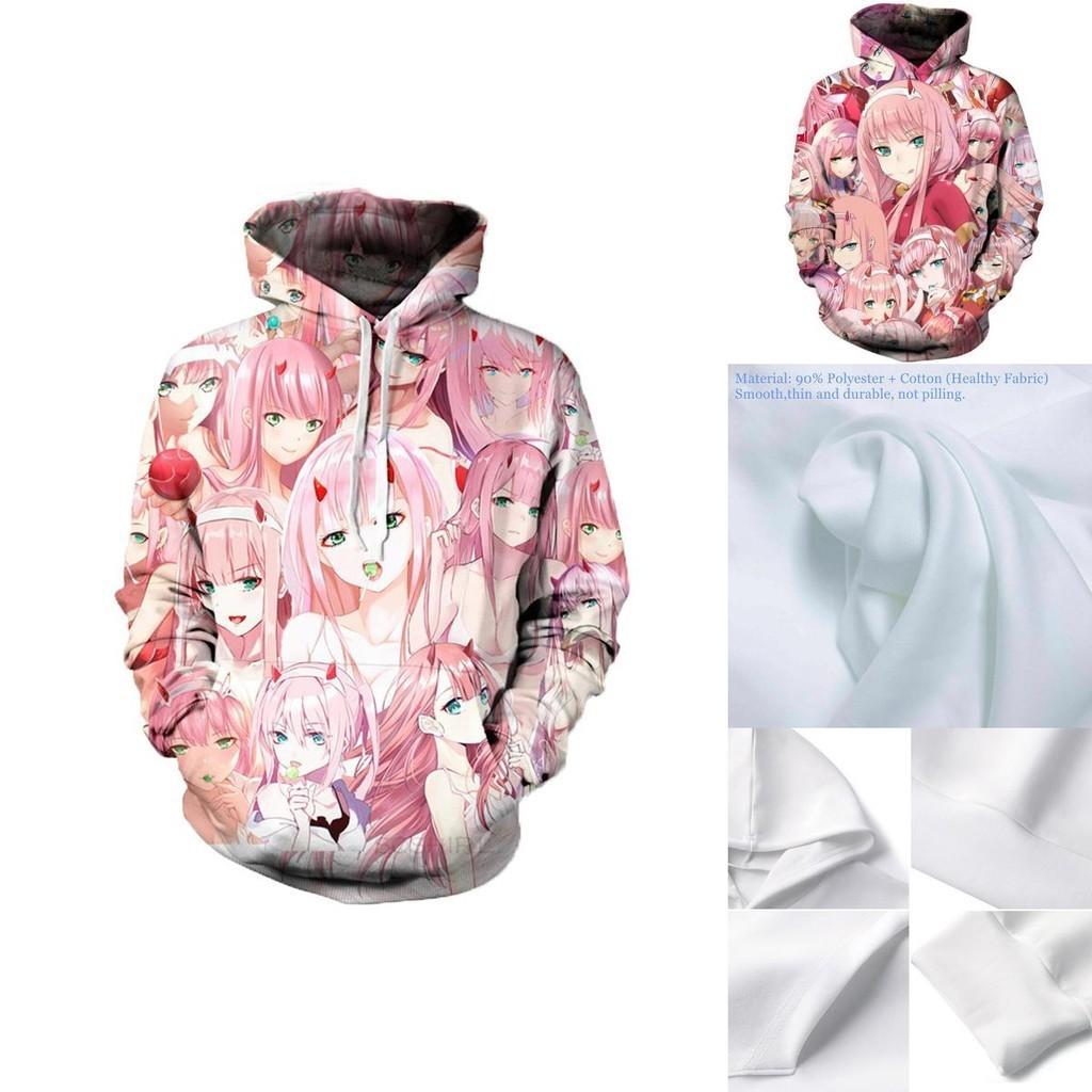 Gemütlicher Und Stilvoller Anime Darling In The Franxx Zero Two Muster Unisex Hoodie
