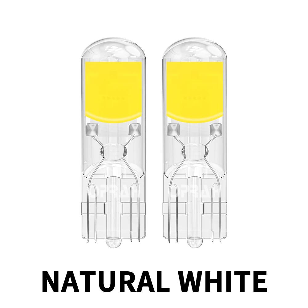2X T10 W5W 194 T15 W16W  LED Bulbs Reading Lights COB Auto Brake Lamp Glass Sapphire Drive-free Dome Light Amber 12V White 6000K