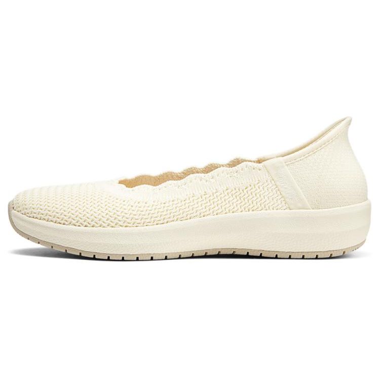 Skechers Versatile Shock-Absorbing Durable Low-Top Casual Shoes Women Sneakers Beige 158846-NAT