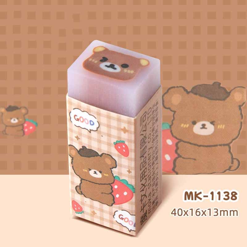 1/4/8 st söta tecknade suddgummin hållbara smörgåssuddgummin ritkul priser och brevpapper skola kontorsmaterial