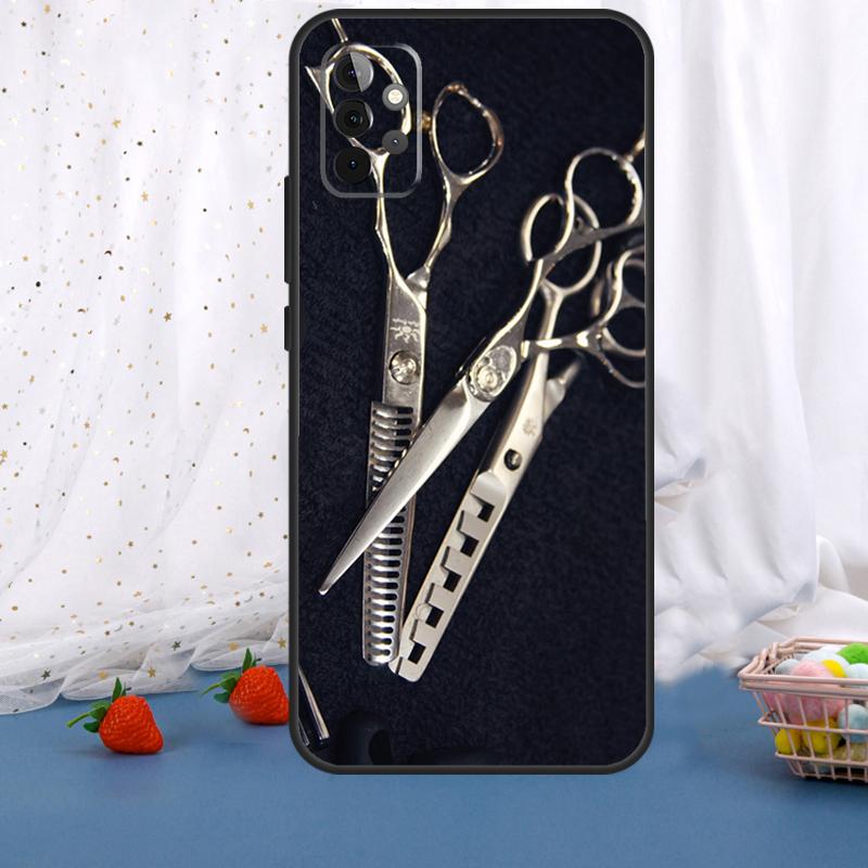 Hair Stylist Scissors Brush Switch For Samsung Galaxy A53 A33 A16 A06 A56 A36 A26 A05 A22 A32 A52 A54 A34 A14 A55 A15 A35 Case