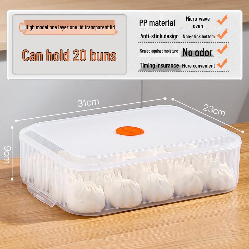 

Clear Stackable Freezer Storage Boxes for Dumplings & Wontons