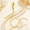 Retro European Twisted Metal Snake Cuff Bracelet for Women