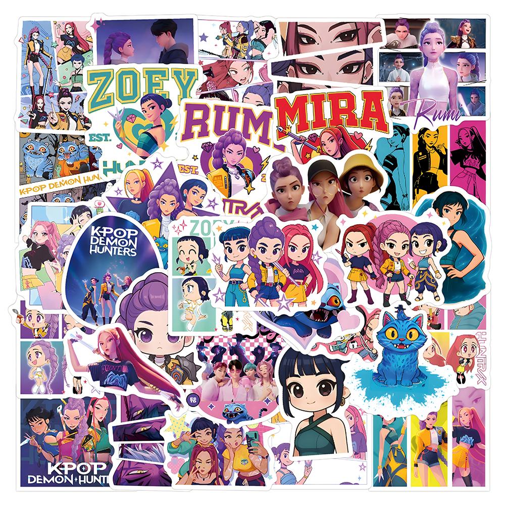 Kawaii Anime Kpop Demon Hunter Stickers Cartoon Sealing Decals Waterproof DIY Scrapbooking Stationery Cute Sticker Gifts