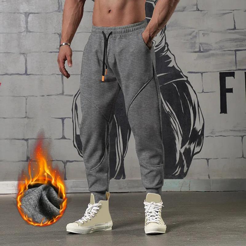 الرجال فضفاض الرباط قيعان السراويل المستقيمة أقدام مجمعة الرجال بانت Sweatpants بلون