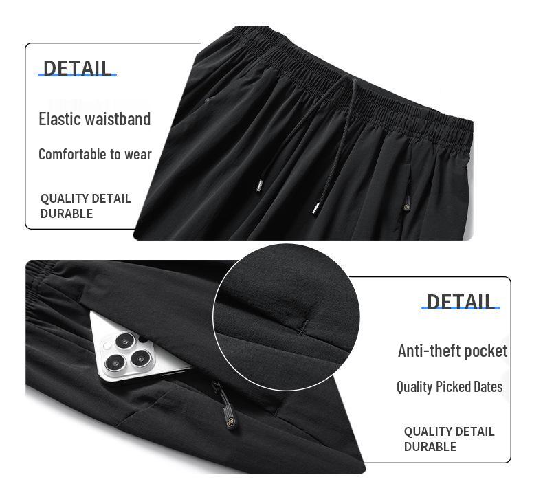 Men's Plus Size Quick-Drying Ice Silk Beach Shorts