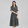 Ladies' Temperament Slimming Dress 2025 Summer Thin Cut Age Reducing Floral Skirt High-end Mid Length Skirt