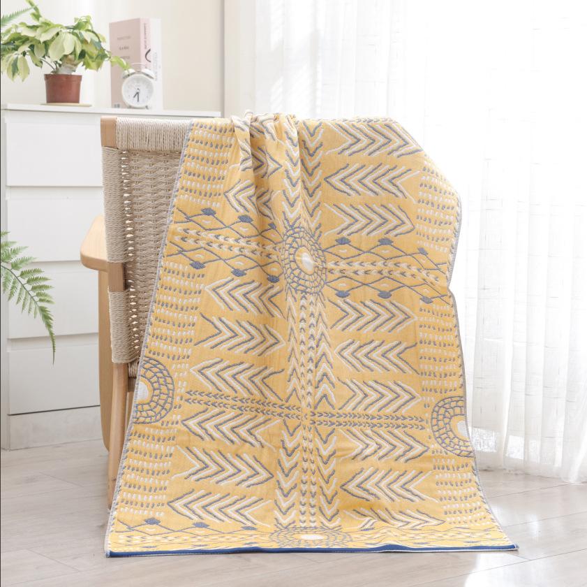 Multi-Layer Gauze Cotton Bath Towel Soft And Comfortable Beach Towel Ethnic Style Sun God Skin-Friendly Water Absorption