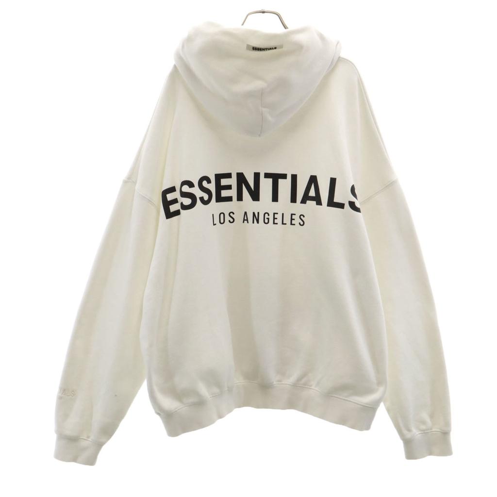 Essentials Sweat-shirts à manches longues avec logo au dos L blanc Homme Occasion