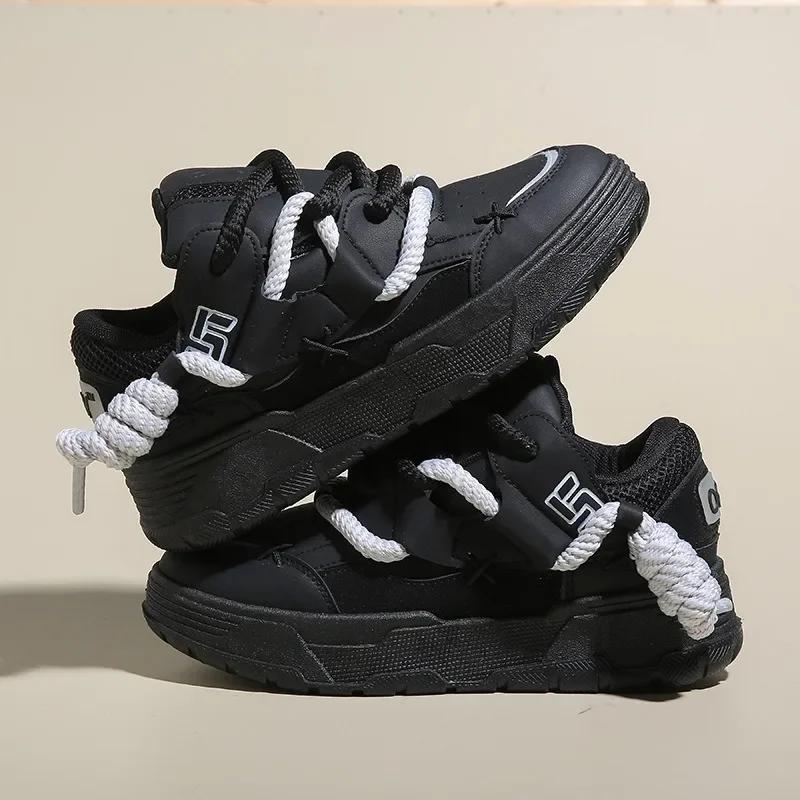 Fashion Trendy Women's Men Chunky Sneakers Versatile Casual Thick Soled Board Shoes Female Little White Shoes Walking Shoe Hombre Mujer