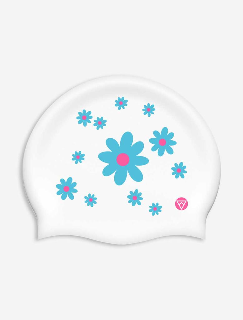 Toneidoseupocheu Daisy Silicone Swim Cap White