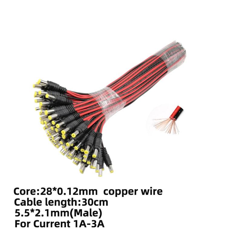 DIY 3/5/10PCS DC Connectors Male Female Jack Cable Wire Line Adapter Plug Power Supply 5.5*2.1mm