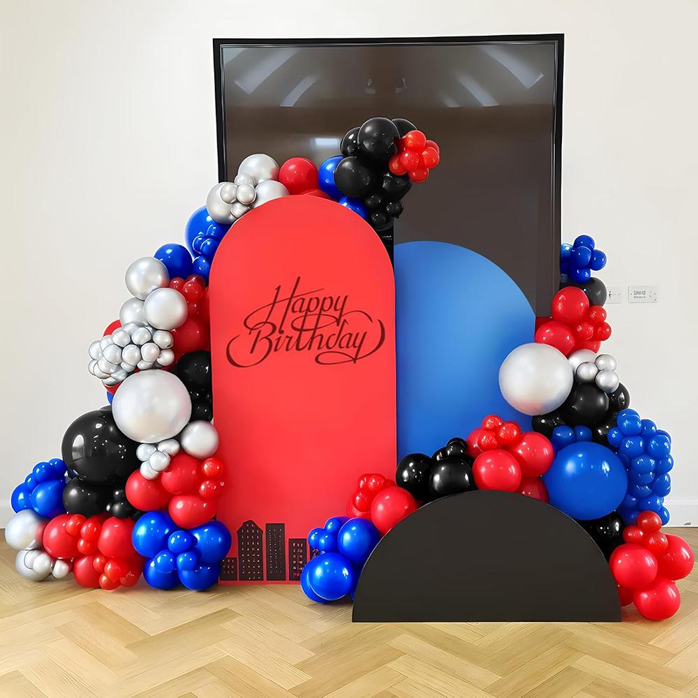 Royal Blue Theme Balloons Arch Kit Black Red Blue Balloon Garland Graduation New Year Kid Birthday Party Baby Shower Decoration