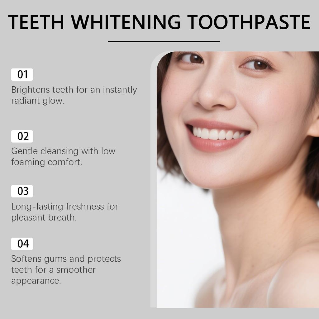 Teeth Whitening Toothpaste Oral Health Reduce Bad Breath, Keep Teeth Fresh, Oral Care Toothpaste Toothpaste