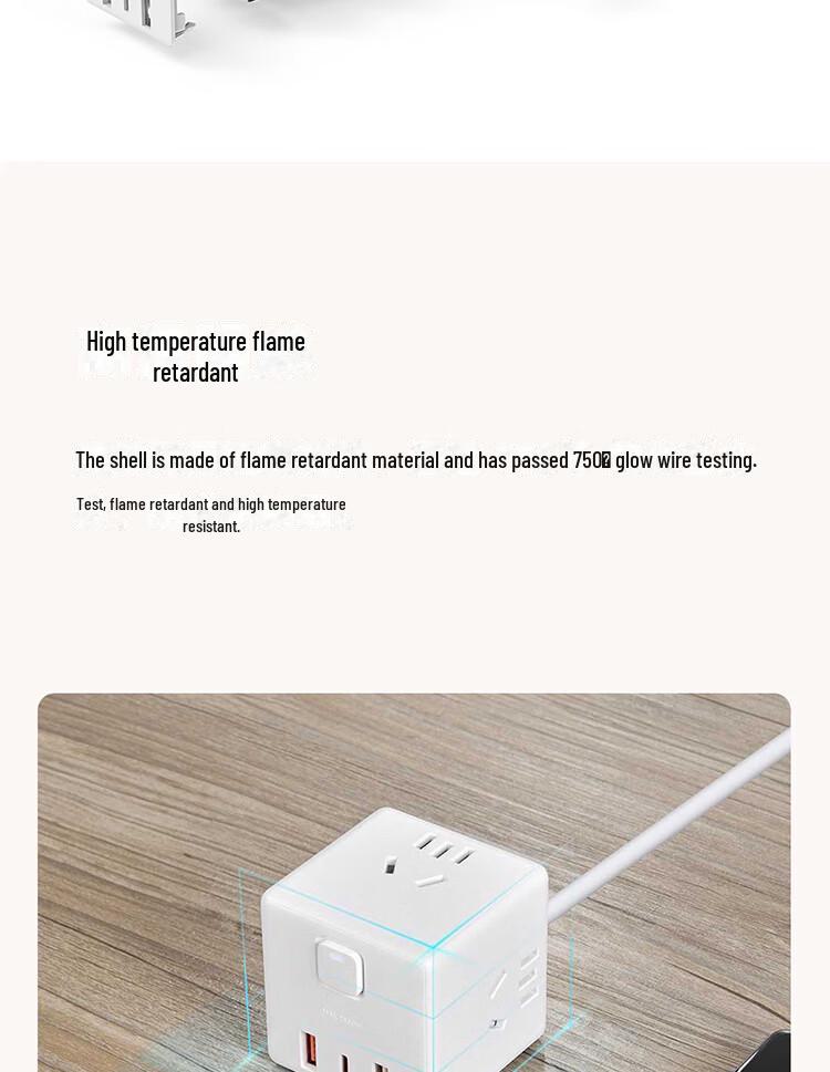 Xiaomi Cube Converter Pro 33W Fast Charging Power Strip with 2A1C Outlets