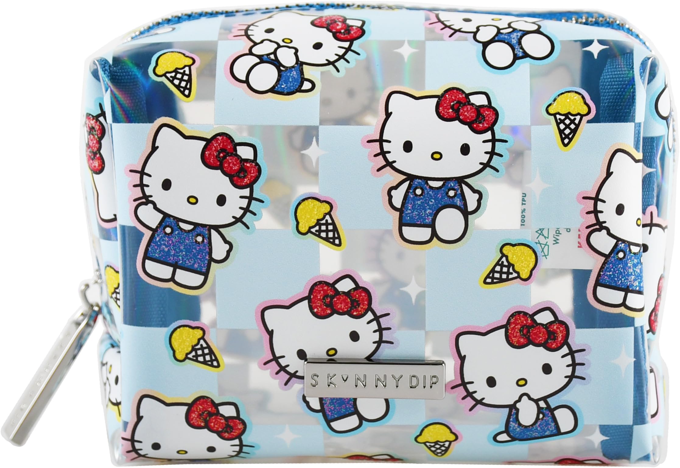 

SKINNYDIP Hello Kitty Holoblock Double Sanrio Makeup Accessory 8389PCKT Pouch, Characters, Pouch, Case,