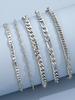 5PC Fashion Multi layer Alloy Foot Chain Bracelet Set Outdoor Tourism Beach Banquet Party Holiday Gift-4268