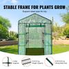 Walk-in Green House, 4.6 X 4.6 X 6.6 Ft Greenhouse with Shelves, Set Up In Minutes, High Strength PE Cover with Doors & Windows and Steel Frame,