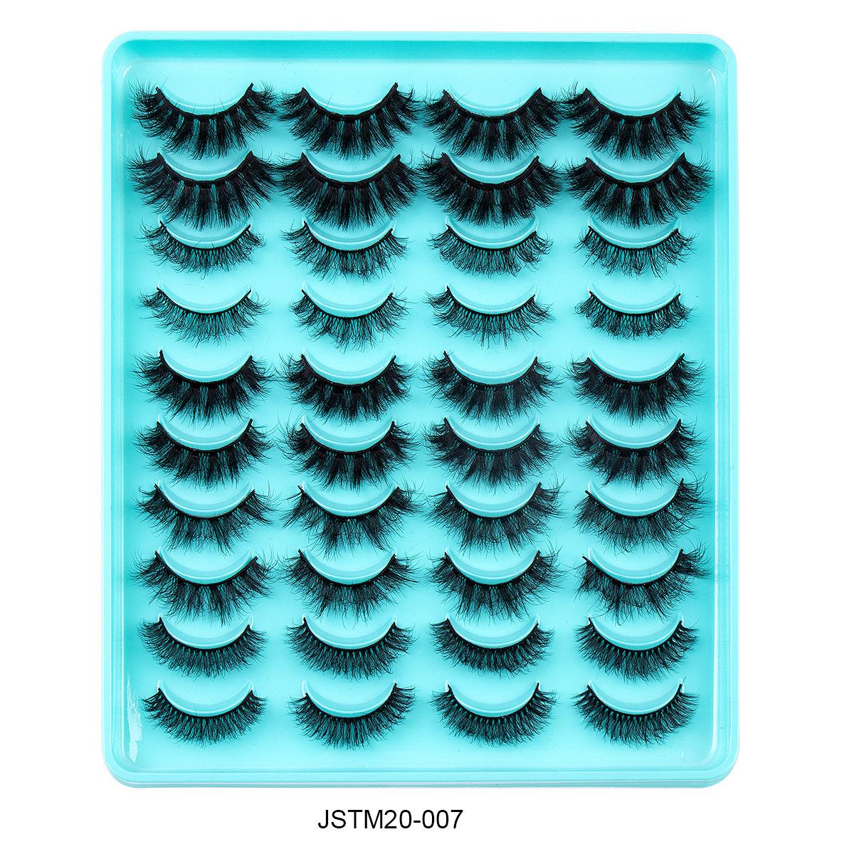 

20 Смешанных Пар Накладных Ресниц из Высококачественного Искусственного Меха Норки Многослойные Завитые Ресницы с Эффектом Фрайд