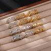 Love Mom Letter Rings For Women Mather Father Sister Jewelry Gold Color Zirconia 7-8 Size Dad Sis Mama Anillos Best Family Gift