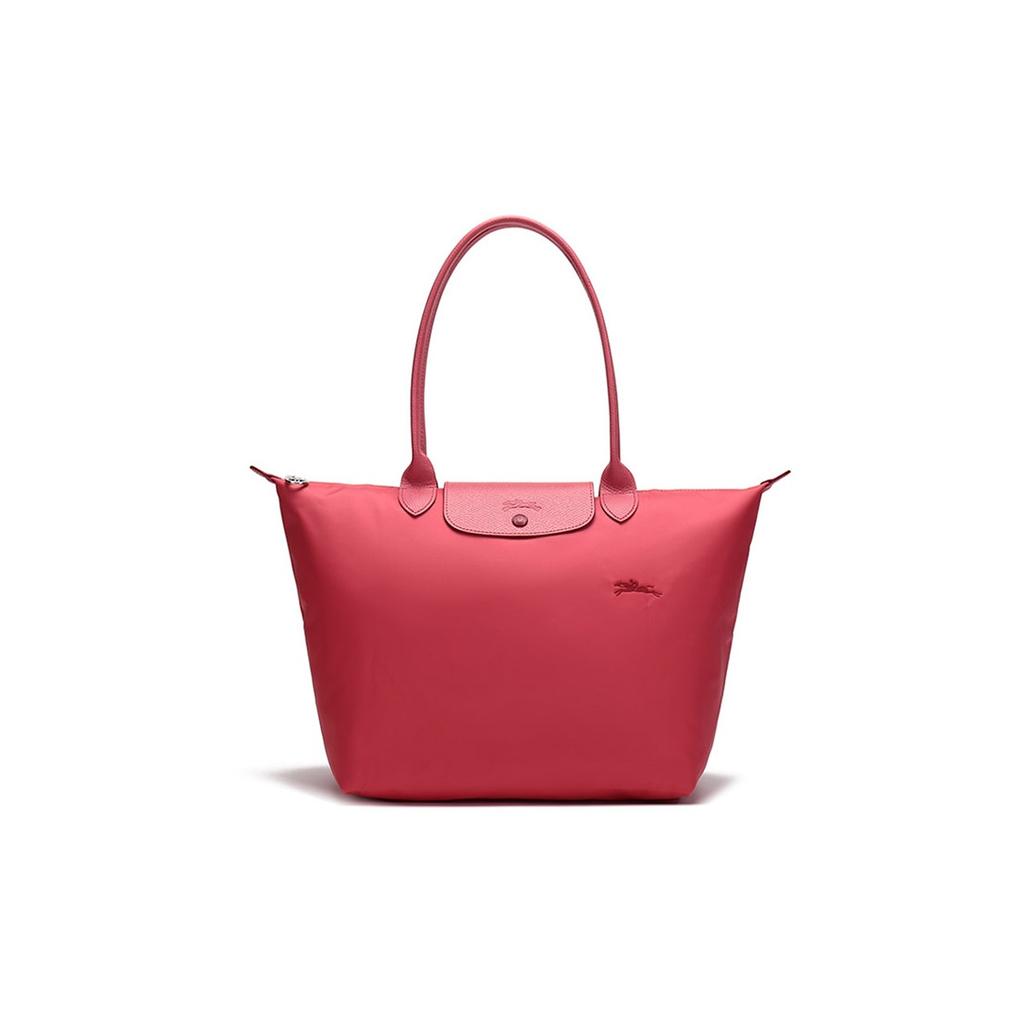Longchamp Le Pliage 31 Canvas And Leather Tote Bag Women Tote Pomegranate 1899619P35