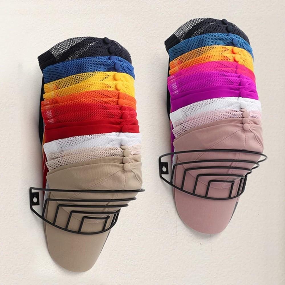 Black Hat Rack Display Wall Hanging Cap Holder Baseball Cap Organizer  Bedroom Decorations