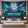 Custom Name Text Tapestry Wigan Warriors Personalized Polyester Wall Tapestry For Bedroom And Room