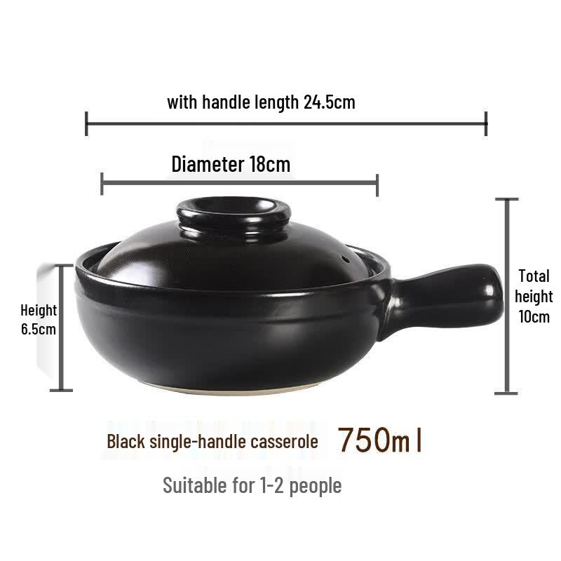 Heat-Resistant Ceramic Casserole Pot