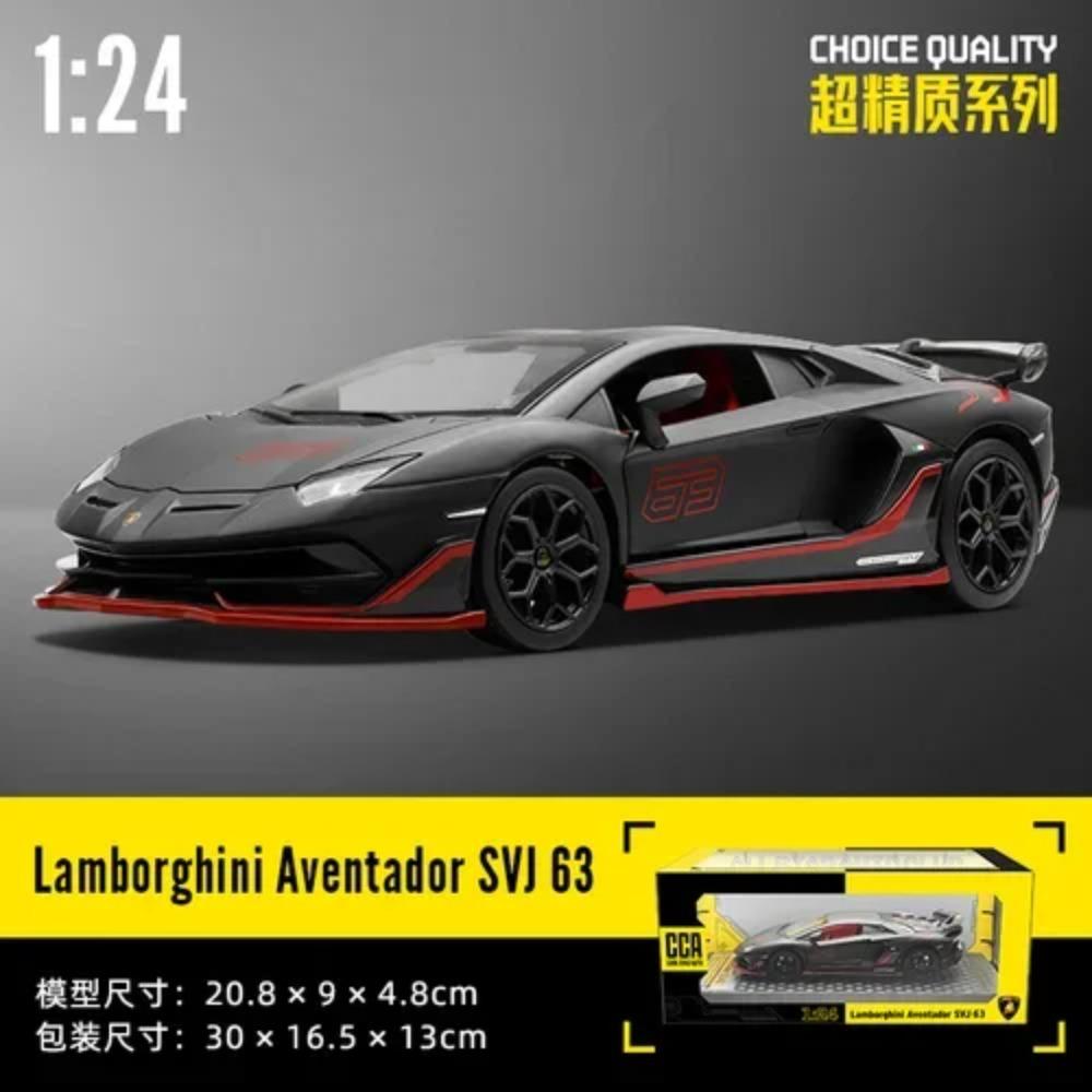 1:24 Lamborghini Aventador SVJ63 Model Superauta Simulace Odlitek Sportovní Auto Hračka Děti Kluci Dárek Sběratelské Miniauto Vozidla