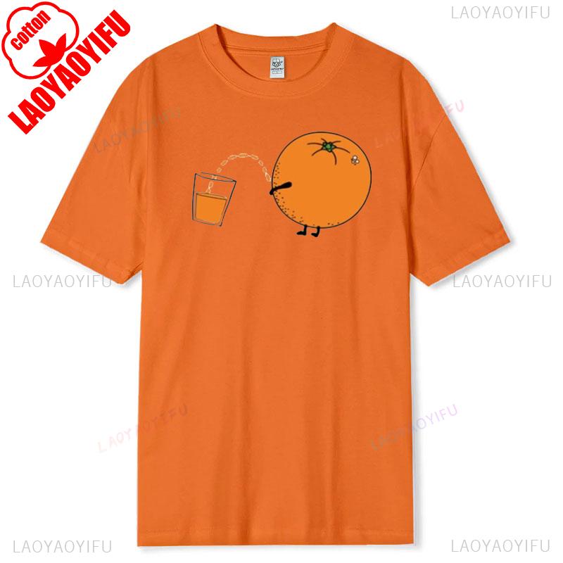 Orange Funny Tshirt Cool Casual Graphic Tee for Men Women Vintage Soft Cotton Tumblr Style Trendy Streetwear Funny Quote T Shirt
