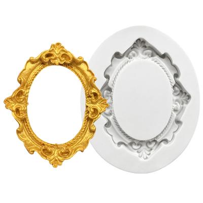Po Frame Silicone Sugarcraft Mold Cookie Cupcake Chocolate Baking Mold Fondant Cake Decorating Tools Bakeware