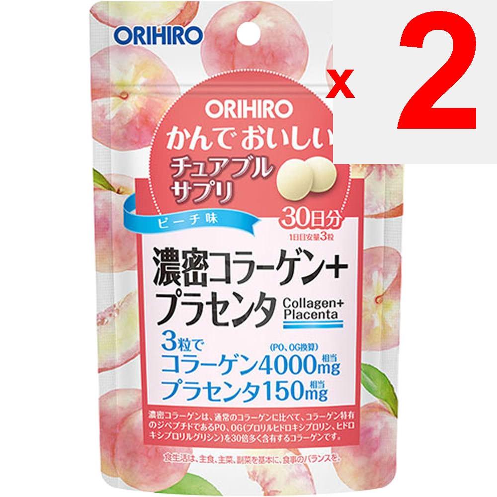 Orihiro Plundry Chewable Supplement Rich Collagen Placenta 90 tablets Beautiful skin Collagen
