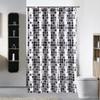 1pc Waterproof Shower Curtain Geometric Printed Bath Curtains Mosaic Pattern Polyester Cloth
