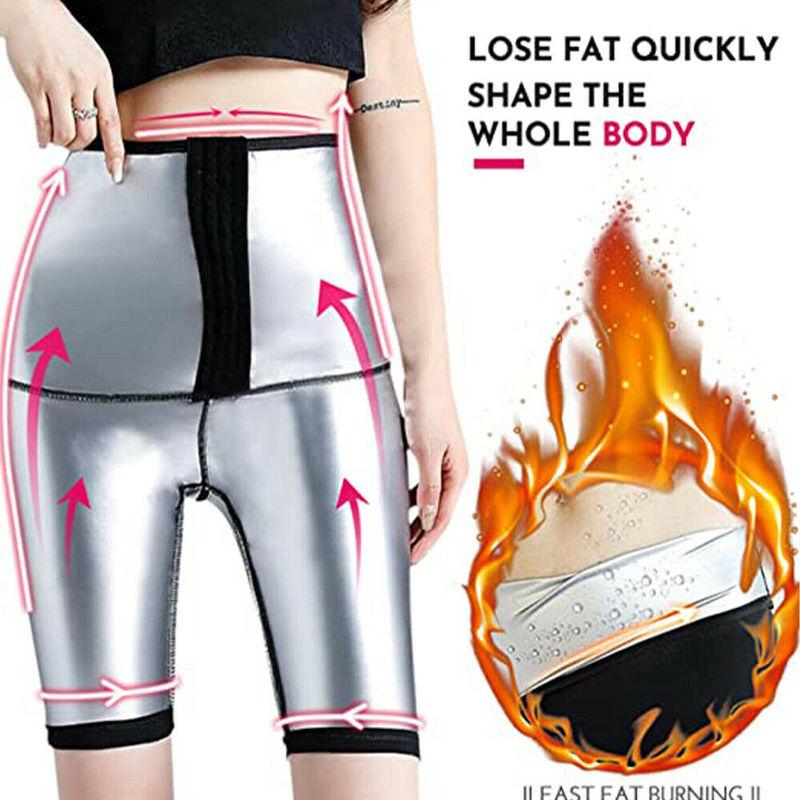 Women Sweat High Waist Sauna Short Pants Weight Loss Workout Fitness Body Shaper Slimming Shapewear Tummy Control Fat Burning Thermo Leggings
