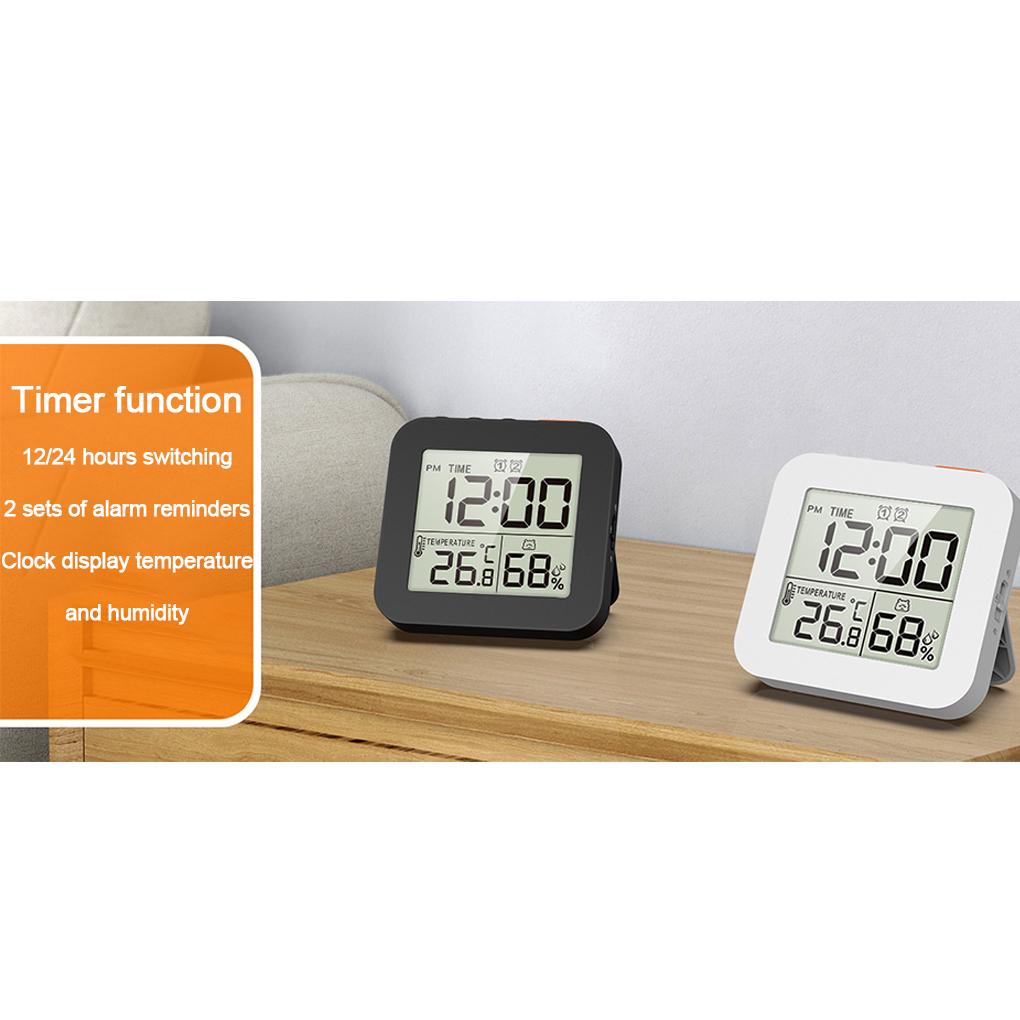 ABS Timer And Humidity Meter Stay Organized With Waterproof Shower Clock Humidity Thermometer Cycle