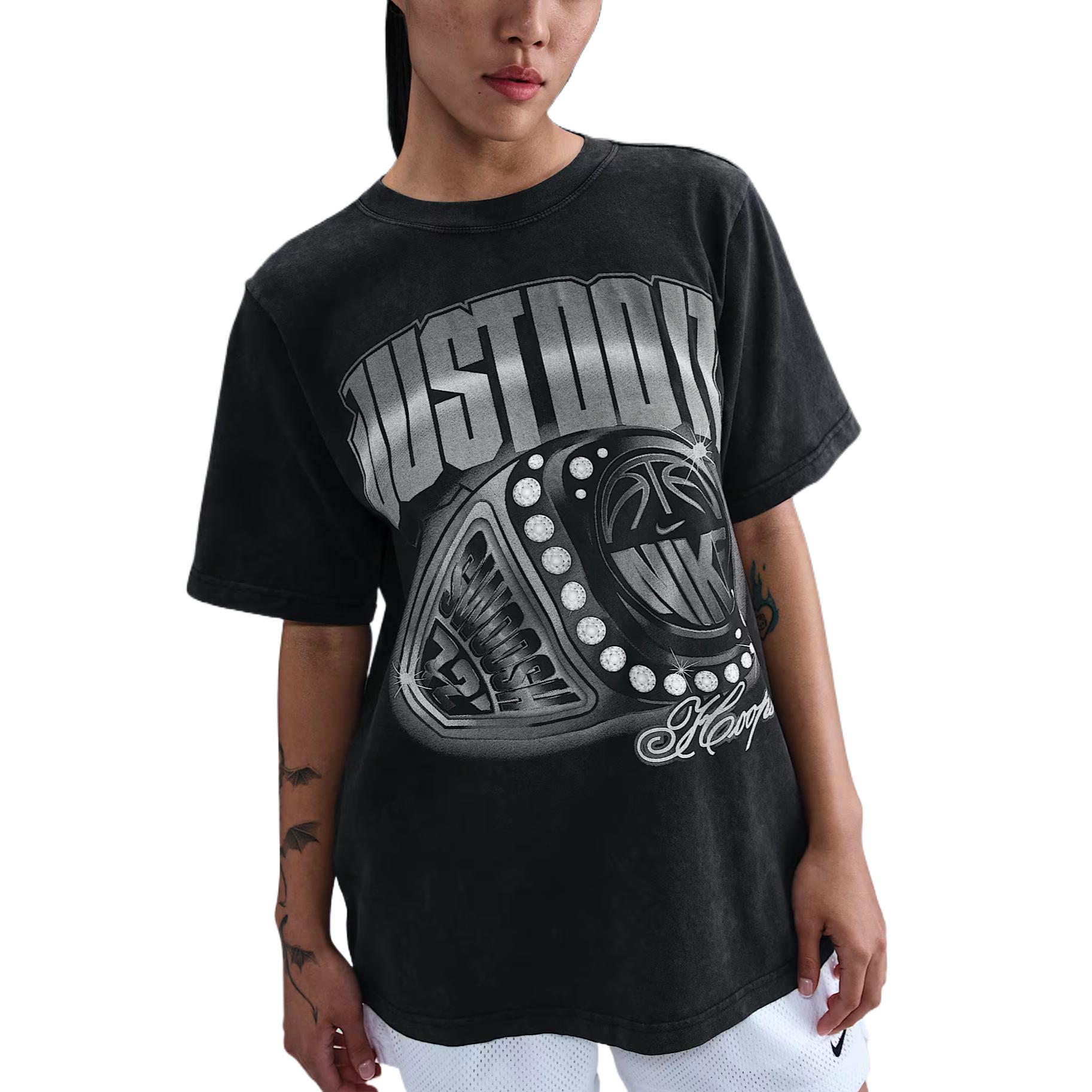 

Nike Fashionable Versatile Soft Skin-Friendly Loose Short Sleeve Regular T-Shirt Women Tops HJ3799-010 XXL