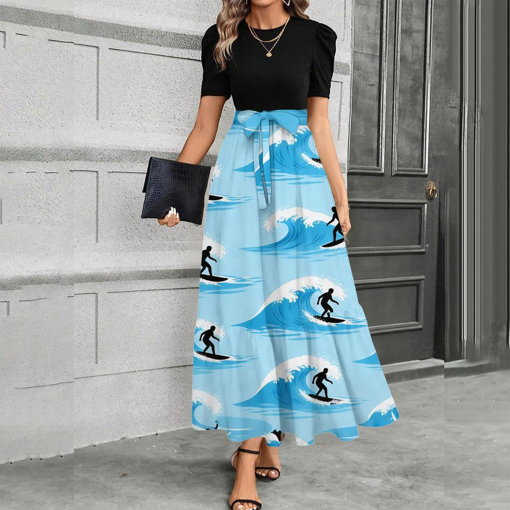 Women’s Summer Dress with Tropical Print Casual Maxi Dresses for Women Formal Dresses for Women Vacation Dress Sundresses for Women