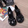 JK Single Shoes Women's Spring and Autumn New Lolita Big Head Mary Jane Shoes Bow Japanese Small Leather Shoes Student Sister