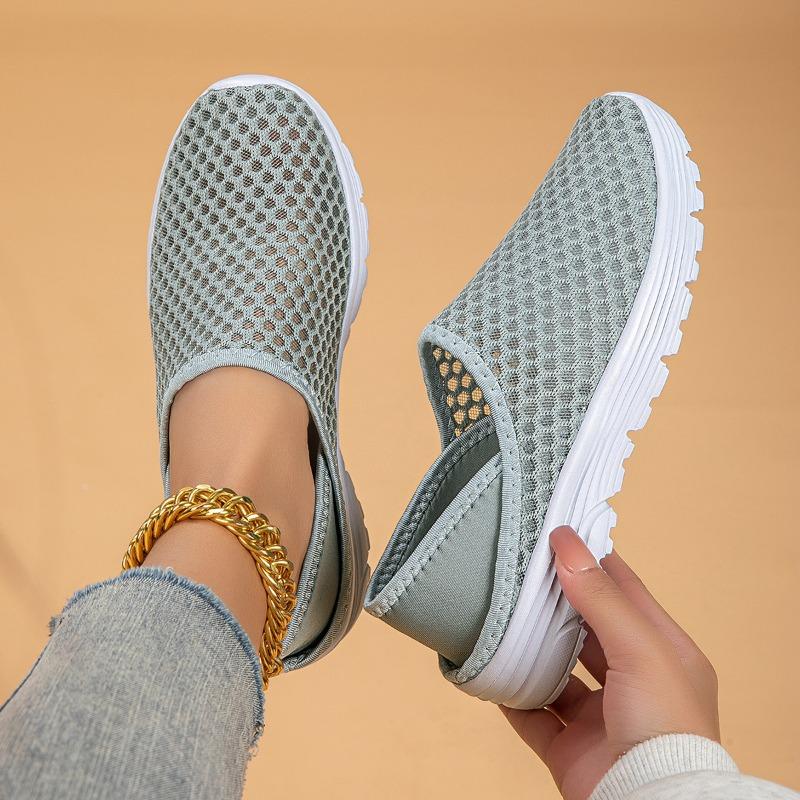 Neue Frühling- und Herbst-leichte und atmungsaktive Trend-Casual- und bequeme Paar-Modell-Netz-Halbschuhe zum Hineinschlüpfen für Damen