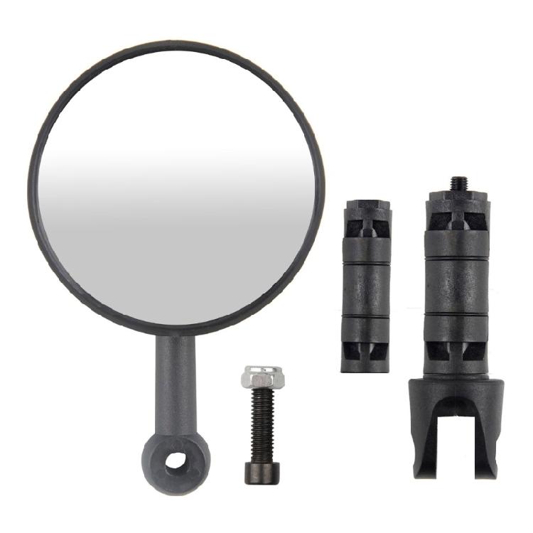 360 Degree Rotation Bike Handlebars Mirror With Gibbous Lens Wide Compatibility For Road Mountain Electric Bicycles