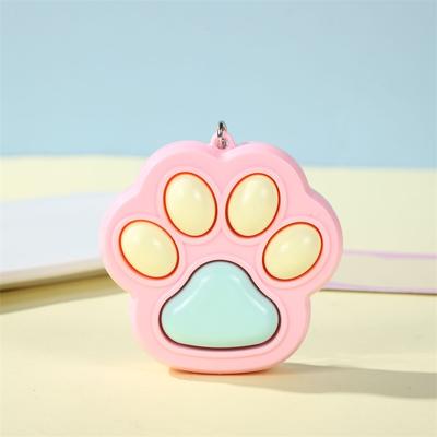 Cartoon Kawaii Cat Claw Button Decompression Toy Key Ring Pendant Cute Bag Pendant Creative  Keychain Backpack Decoration